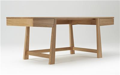 ME 2 drawer oak desk 2